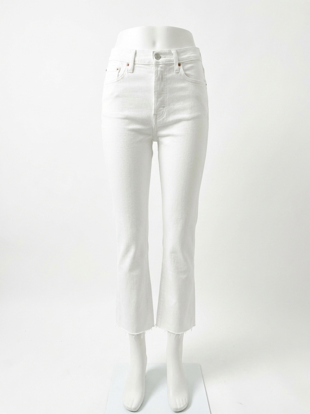 NEW DAZE shy girl crop flare jeans in lamb vintage